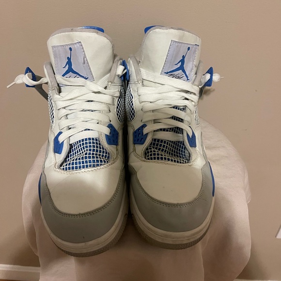 Air Jordan Retro 4 Military Blue 13 Basketball Sneakers Shoes Michael Goat Rare - Picture 2 of 8